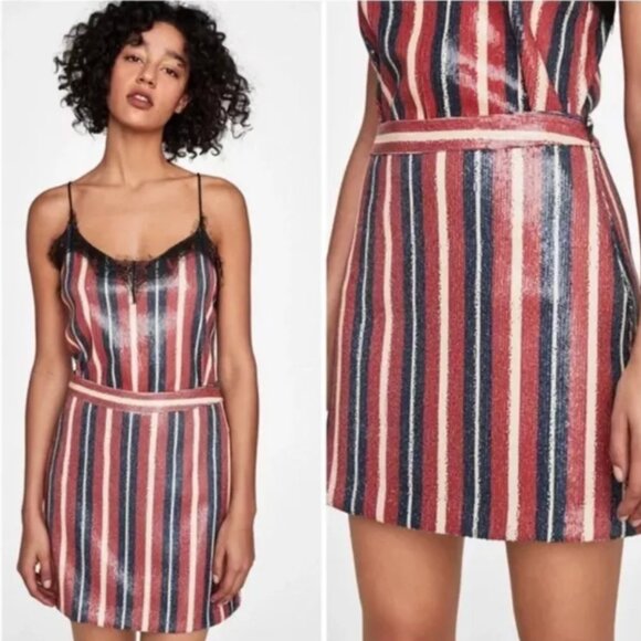 Zara sequin coord set, Ideal for size US 4 - Picture 2 of 10